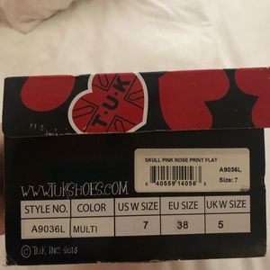 T.U.K Shoes - T.U.K Skull ballet flats. New never worn. T.U.K Shoes - T.U.K Skull ballet flats. New never worn.